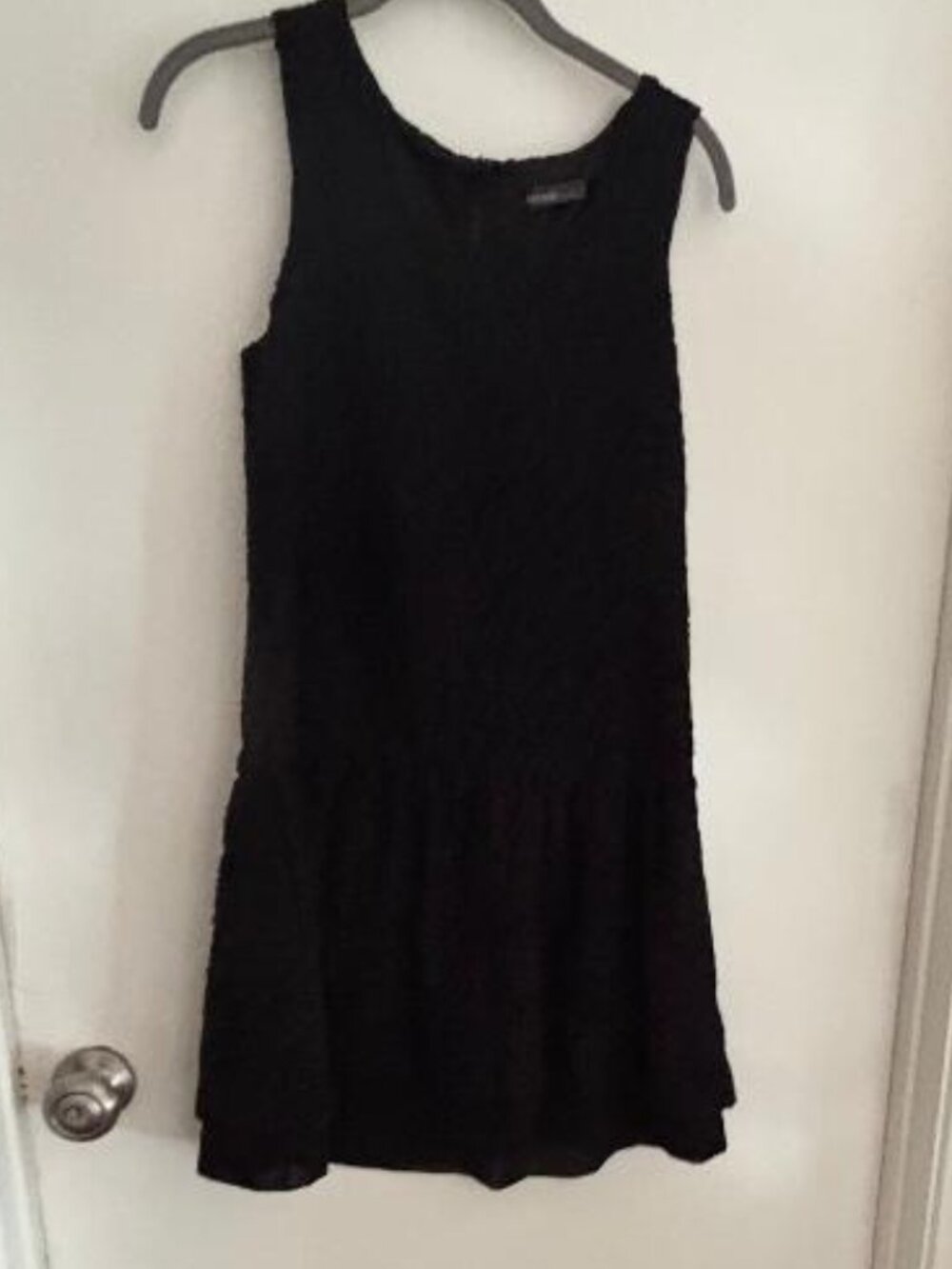Kensie Dress Women’s Black Sleeveless Lace Overlay Circle Fit Flare Low wasted S